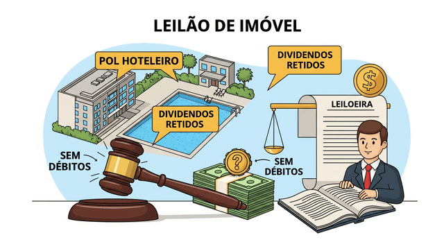 Leilão de imóvel com pool hoteleiro: Como lidar com dividendos retidos e a leiloeira?